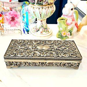 Vintage 1992 Gondinger Silverplate Jewelry Box